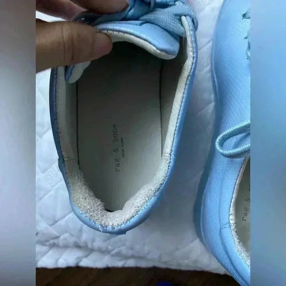 Rag & Bone men’s RB1 Low in Chambray size 6.5/39.5 leather casual - Picture 9 of 13